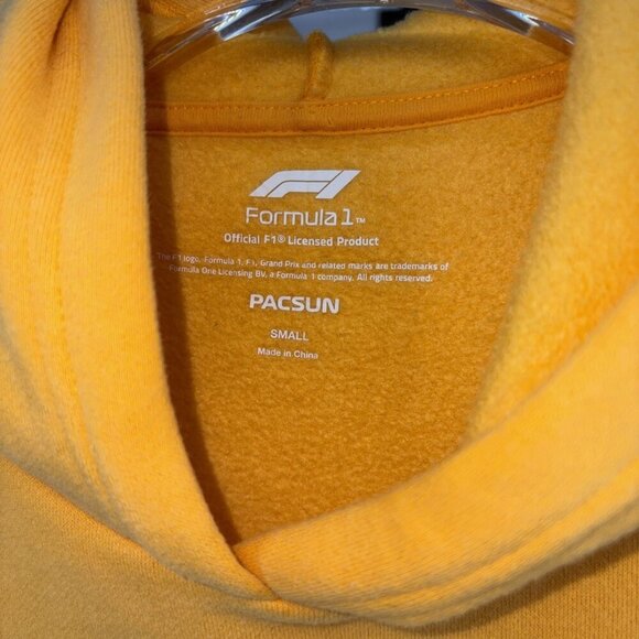 Formula 1 Grand Prix Las Vegas 2023 Hoodie Yellow Size Small Sweatshirt Pacsun - Picture 4 of 9